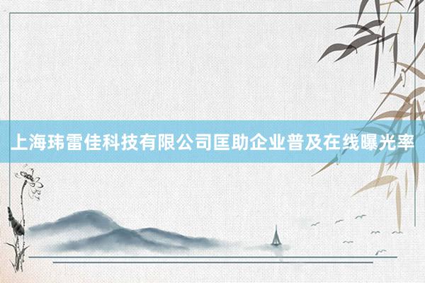 上海玮雷佳科技有限公司匡助企业普及在线曝光率