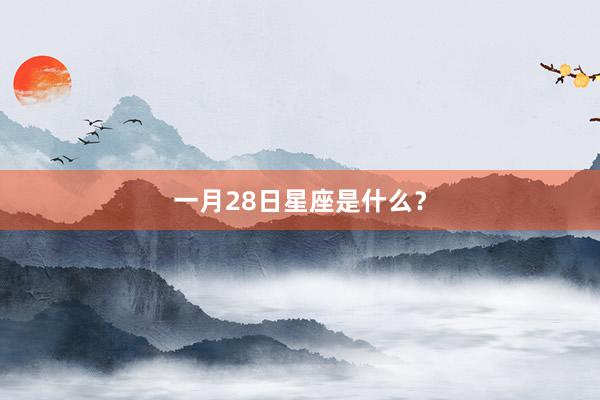 一月28日星座是什么？
